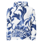 Porcelain Blue All-Over Print Hoodie, front view
