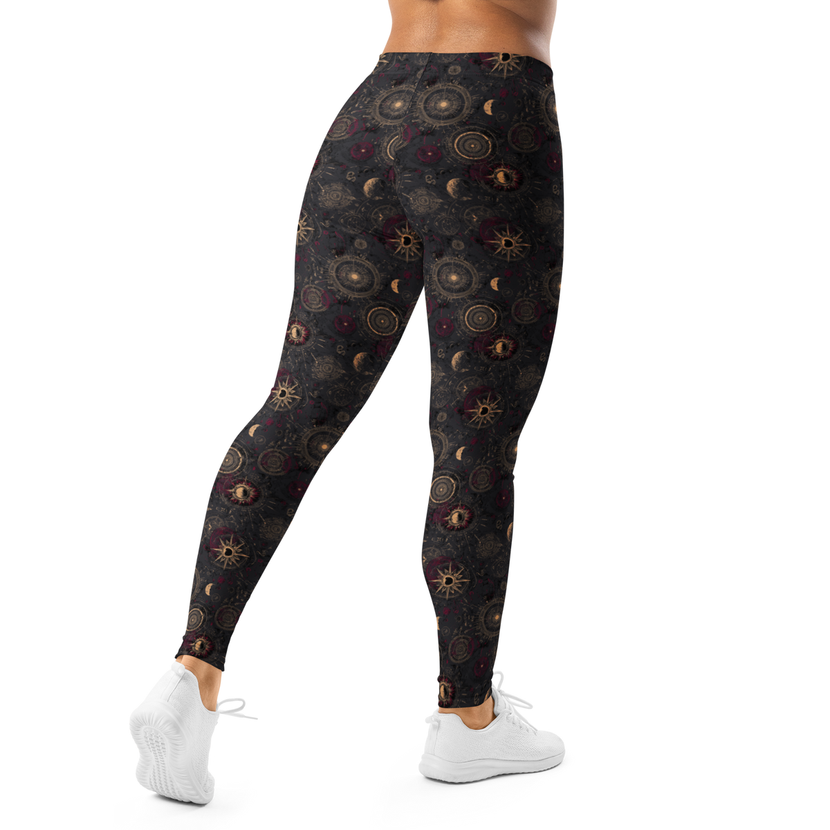 Astrarium mid-rise comfort leggings, back view.