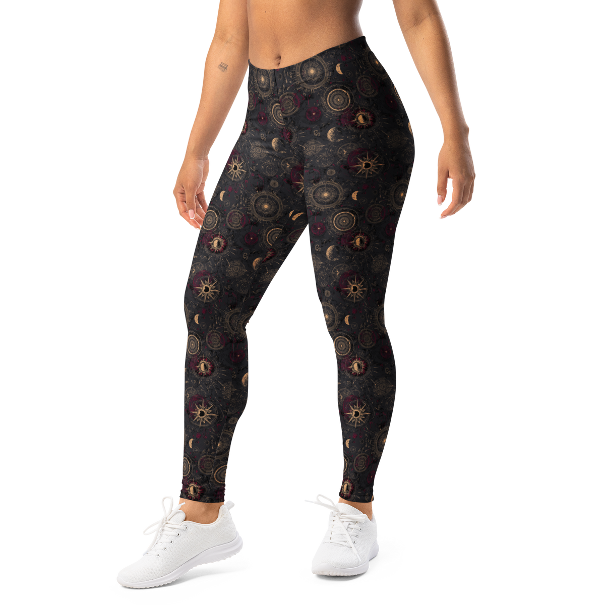 Astrarium mid-rise comfort leggings, left-front view.