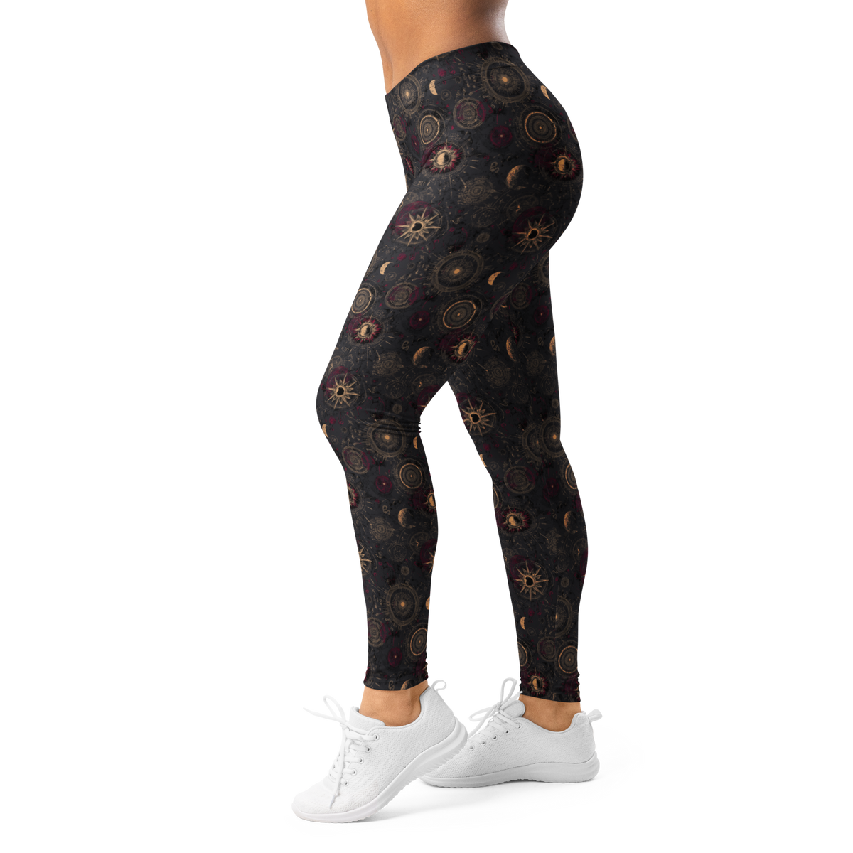 Astrarium mid-rise comfort leggings, left-side view.