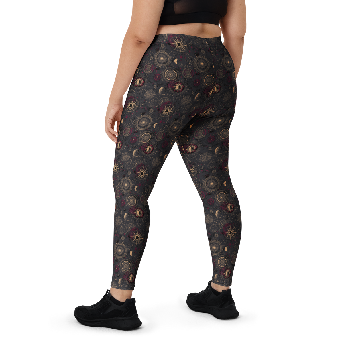 Astrarium mid-rise comfort leggings, oversize-fit back view.
