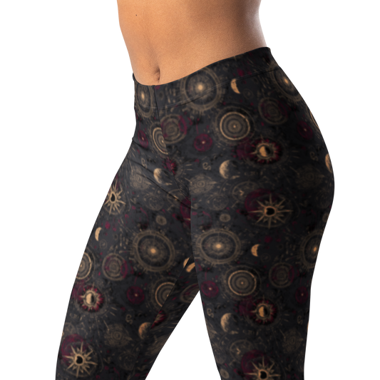 Astrarium mid-rise everyday leggings, waistband and pattern detail.