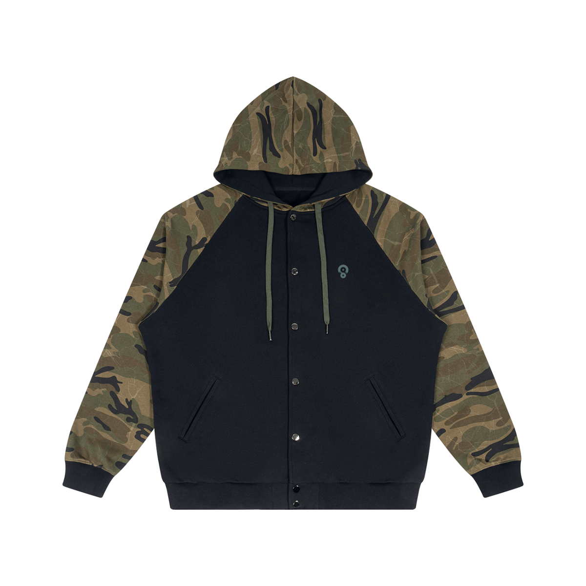 Camo Line — Camo-Splice Raglan Zip Hoodie