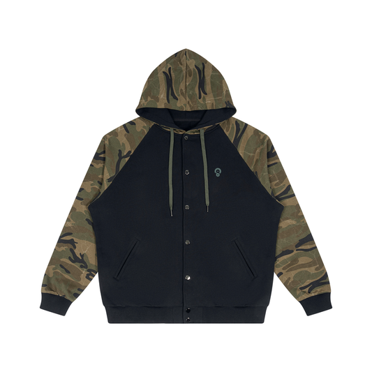 Camo Line — Camo-Splice Raglan Zip Hoodie