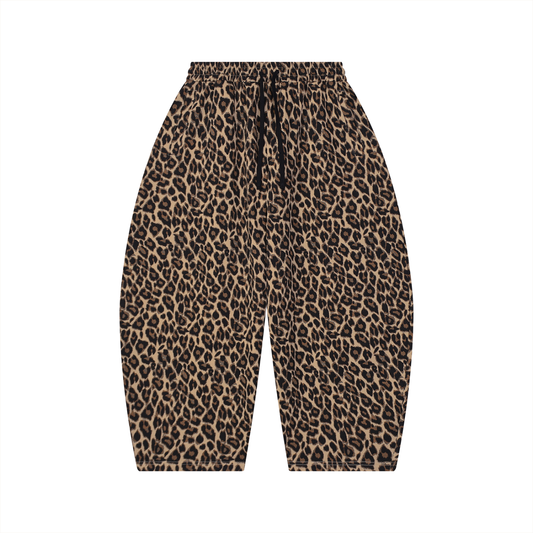 Camo Line — Leopard Barrel-Leg Sweatpants