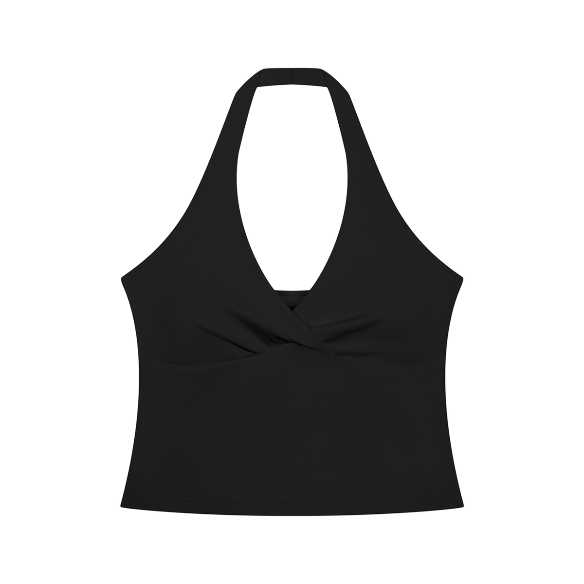 Women’s Ruched Halter Crop Tank Top