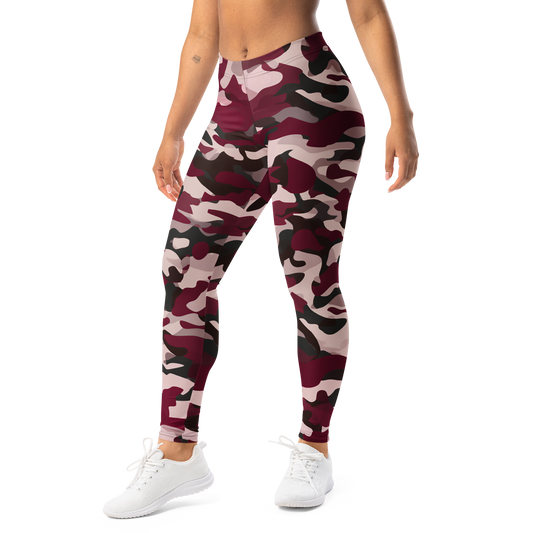 Blizza · Burnished Orchid mid-rise everyday leggings, left-front view.