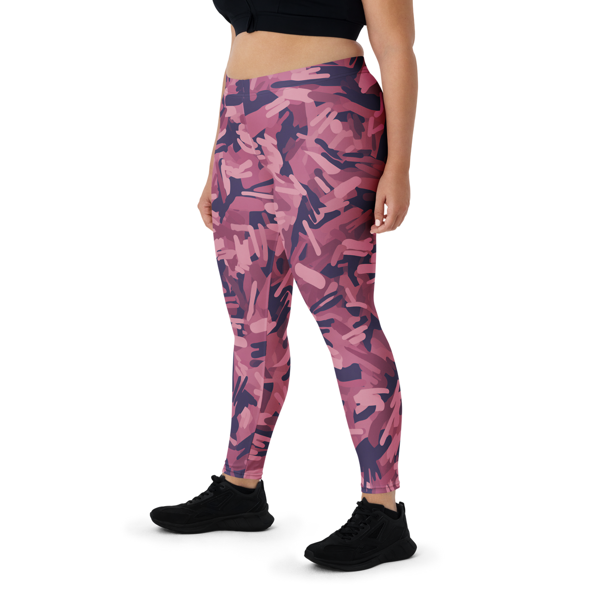 Brake Burnished Orchid mid-rise comfort leggings, oversize-fit front view.