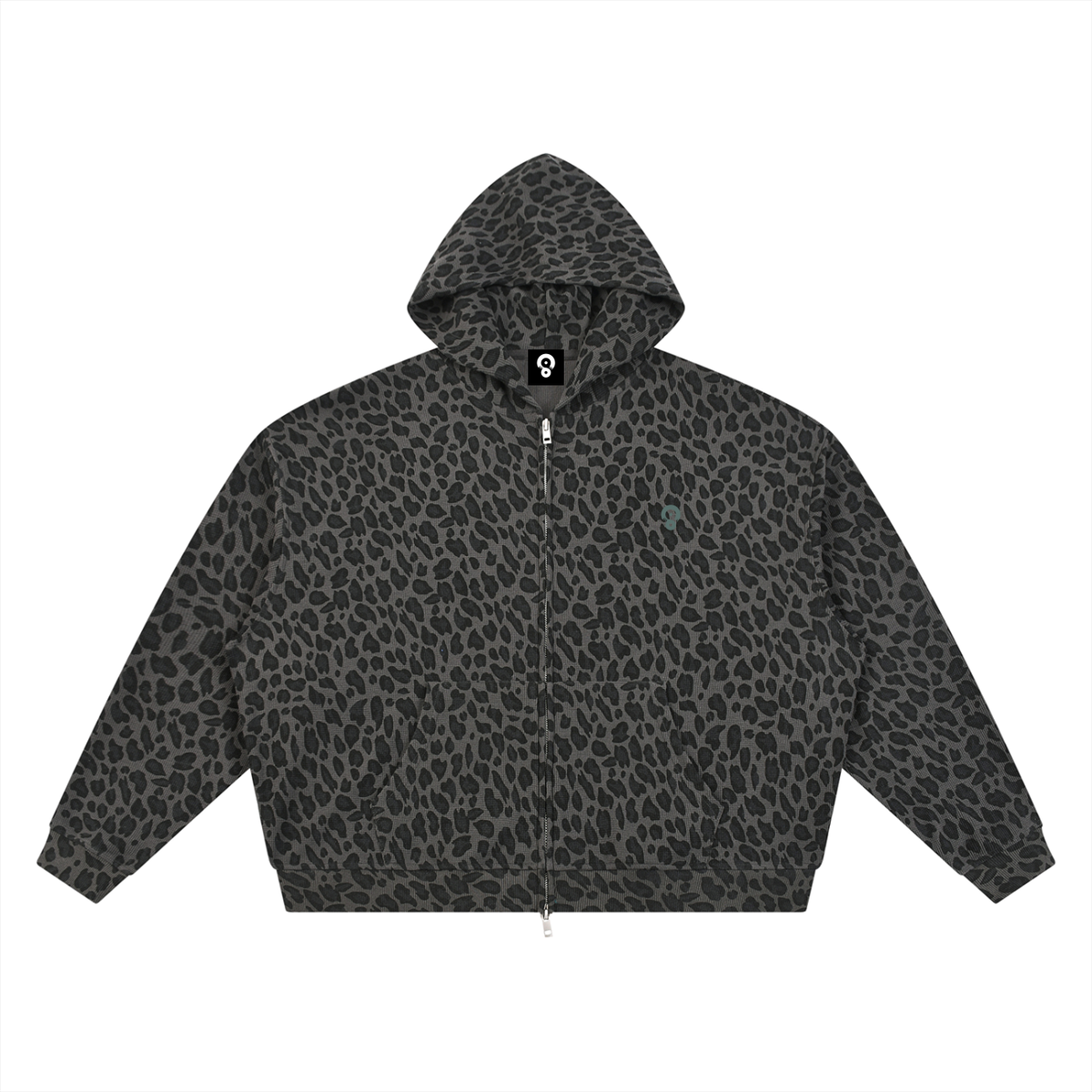 Camo Line — Leopard Waffle Full-Zip Hoodie
