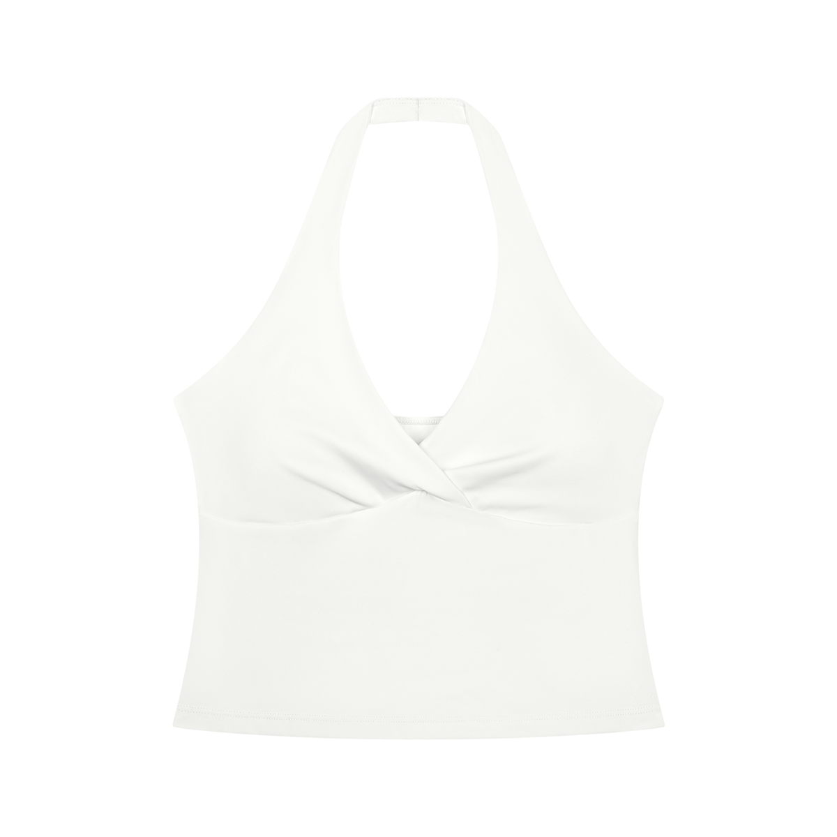 Women’s Ruched Halter Crop Tank Top
