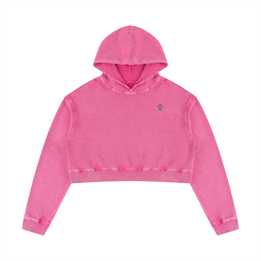 Women’s Mineral-Wash Cropped Hoodie