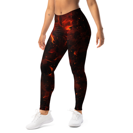 Cineris · Flame mid-rise everyday leggings, left-front view.