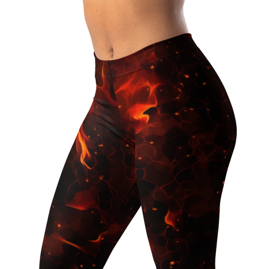 Cineris · Flame mid-rise everyday leggings, waistband and pattern detail.