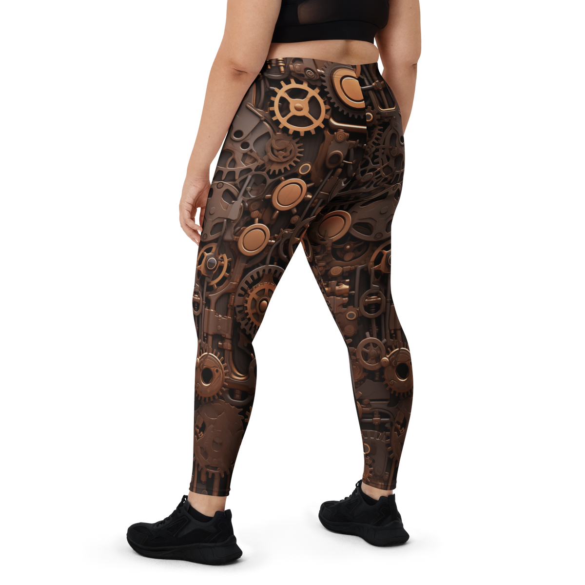 Clockwork mid-rise comfort leggings, oversize-fit back view.