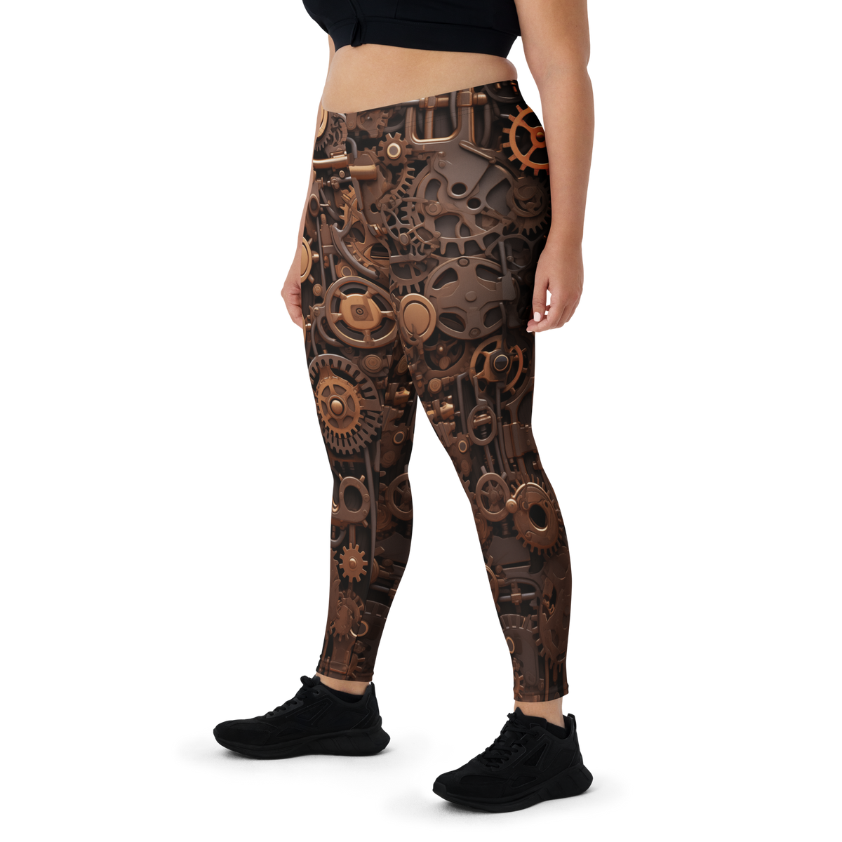 Clockwork mid-rise comfort leggings, oversize-fit front view.