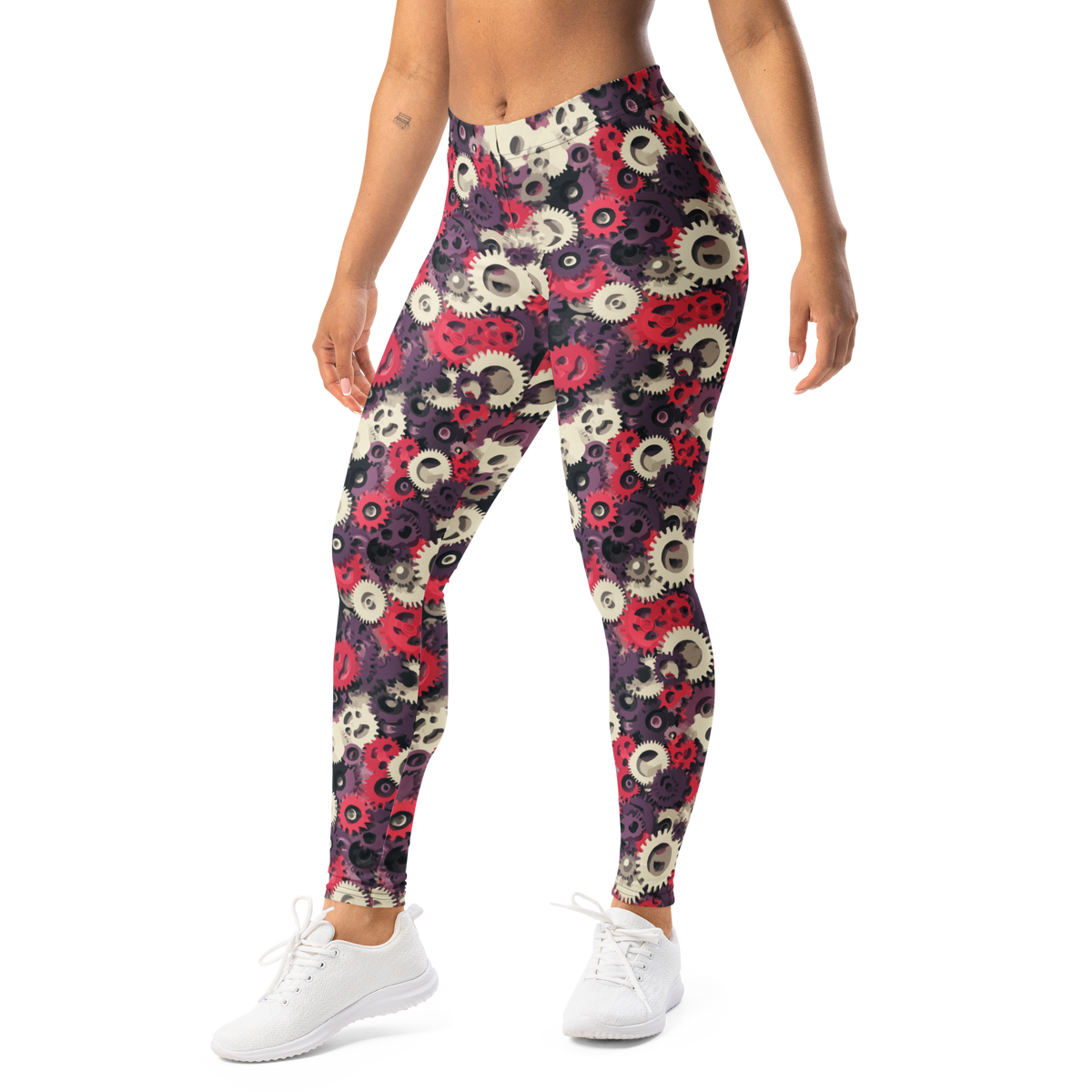 Coggetta · Burnished Orchid mid-rise everyday leggings, left-front view.