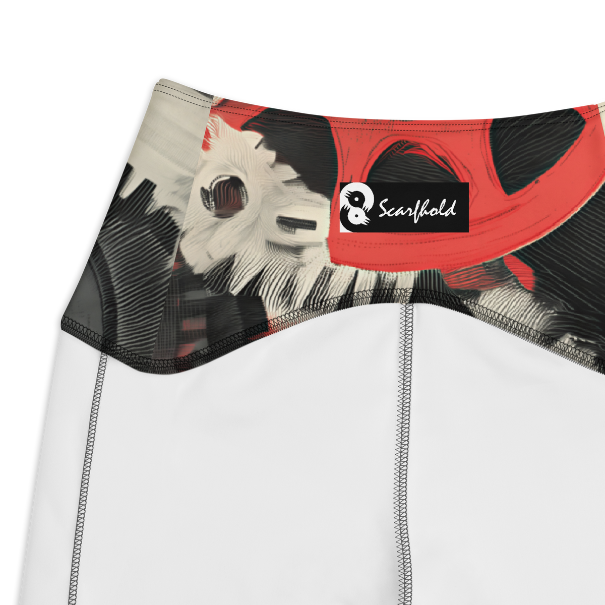 Coggetta Scarfhold Palette high-waisted pocket leggings, inside-label and construction detail.