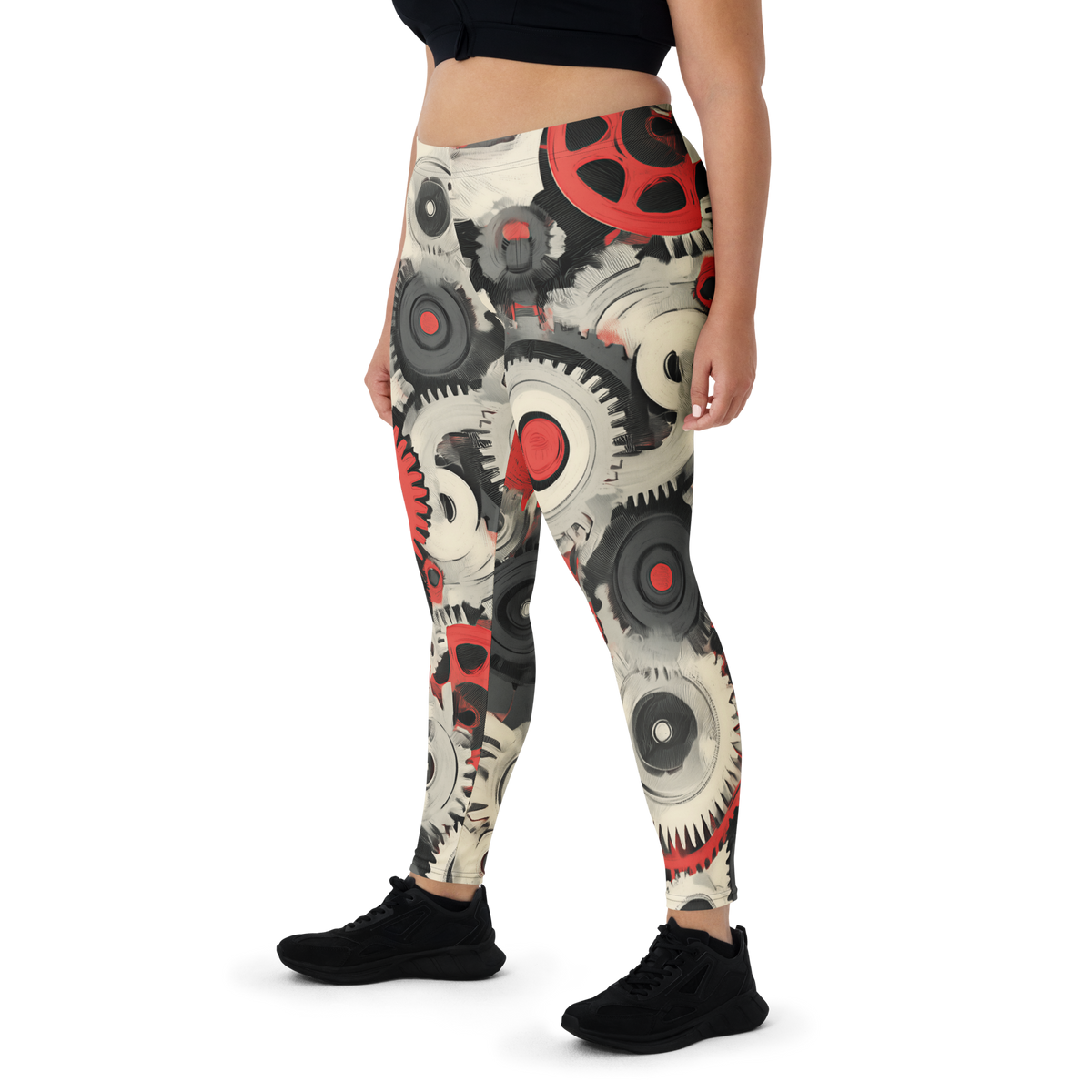 Coggetta Scarfhold Large-Scale mid-rise comfort leggings, oversize-fit front view.