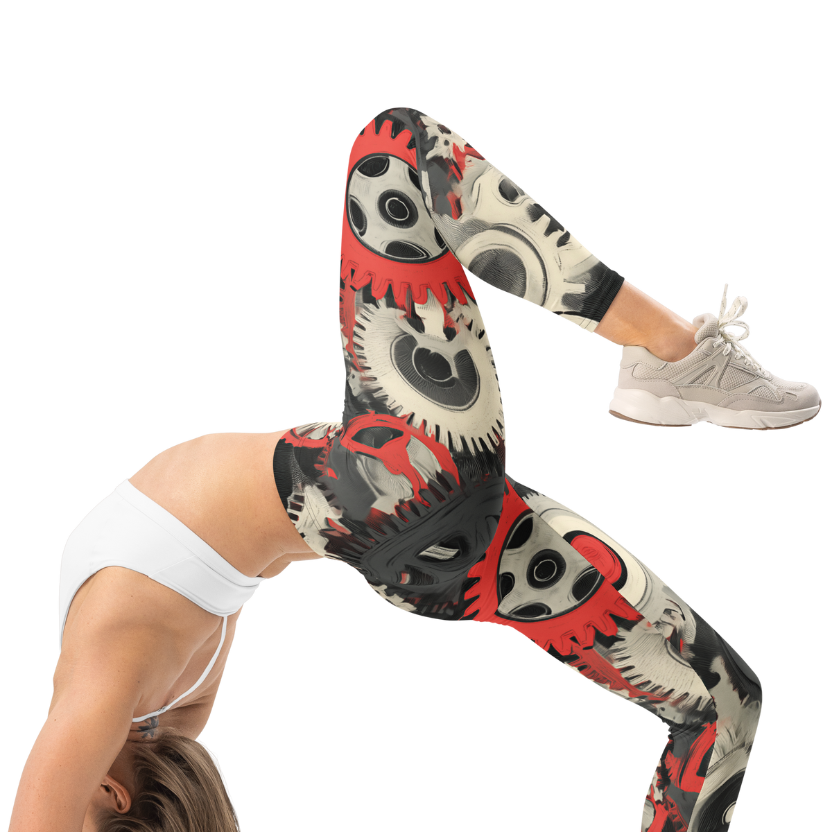 Coggetta Scarfhold Large-Scale mid-rise comfort leggings, right-side view.