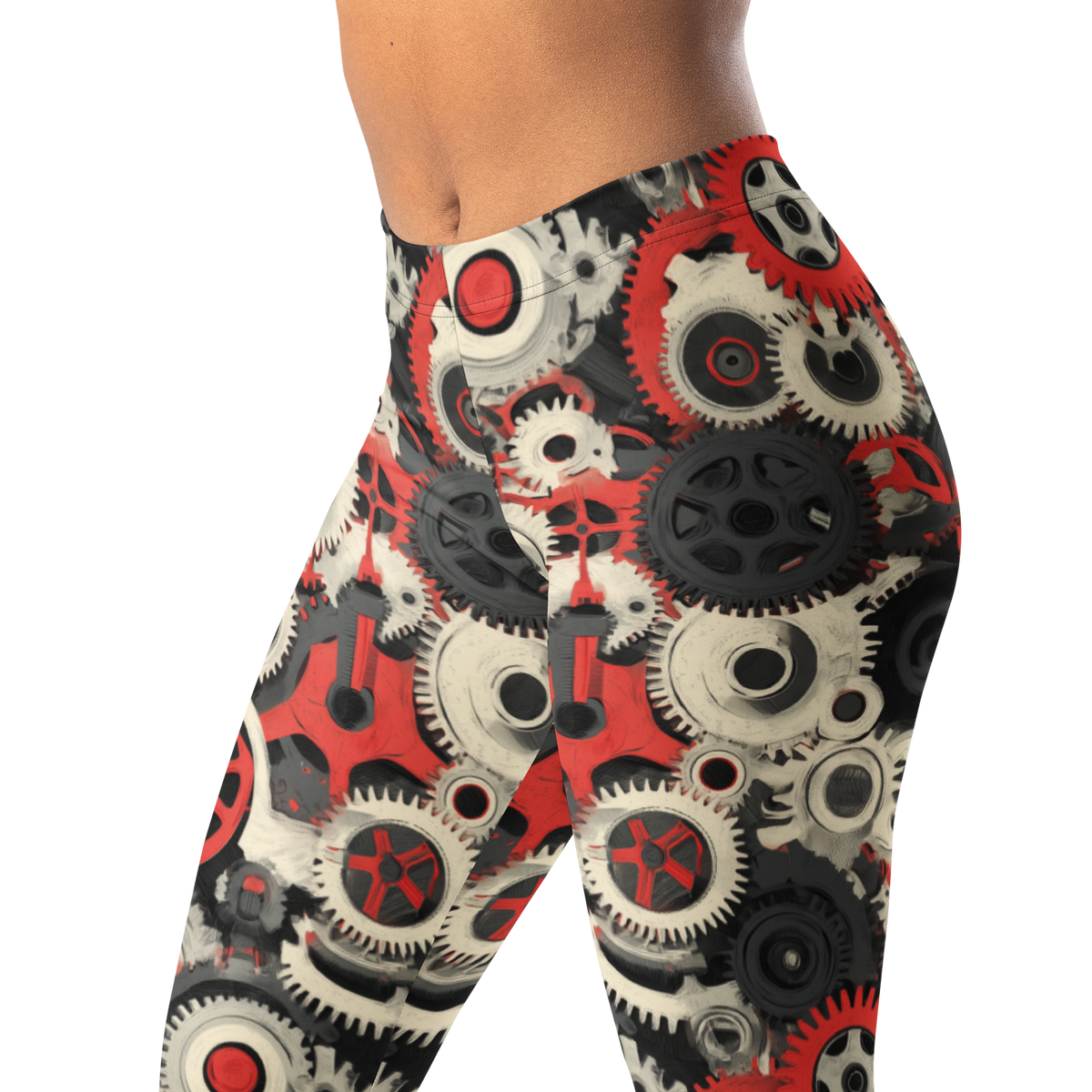 Coggetta · Scarfhold Palette mid-rise everyday leggings, waistband and pattern detail.