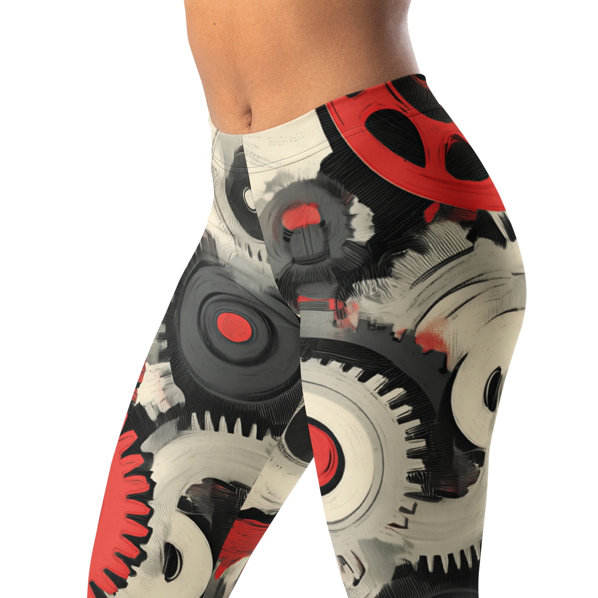 Coggetta · Scarfhold Palette mid-rise everyday leggings, waistband and pattern detail.