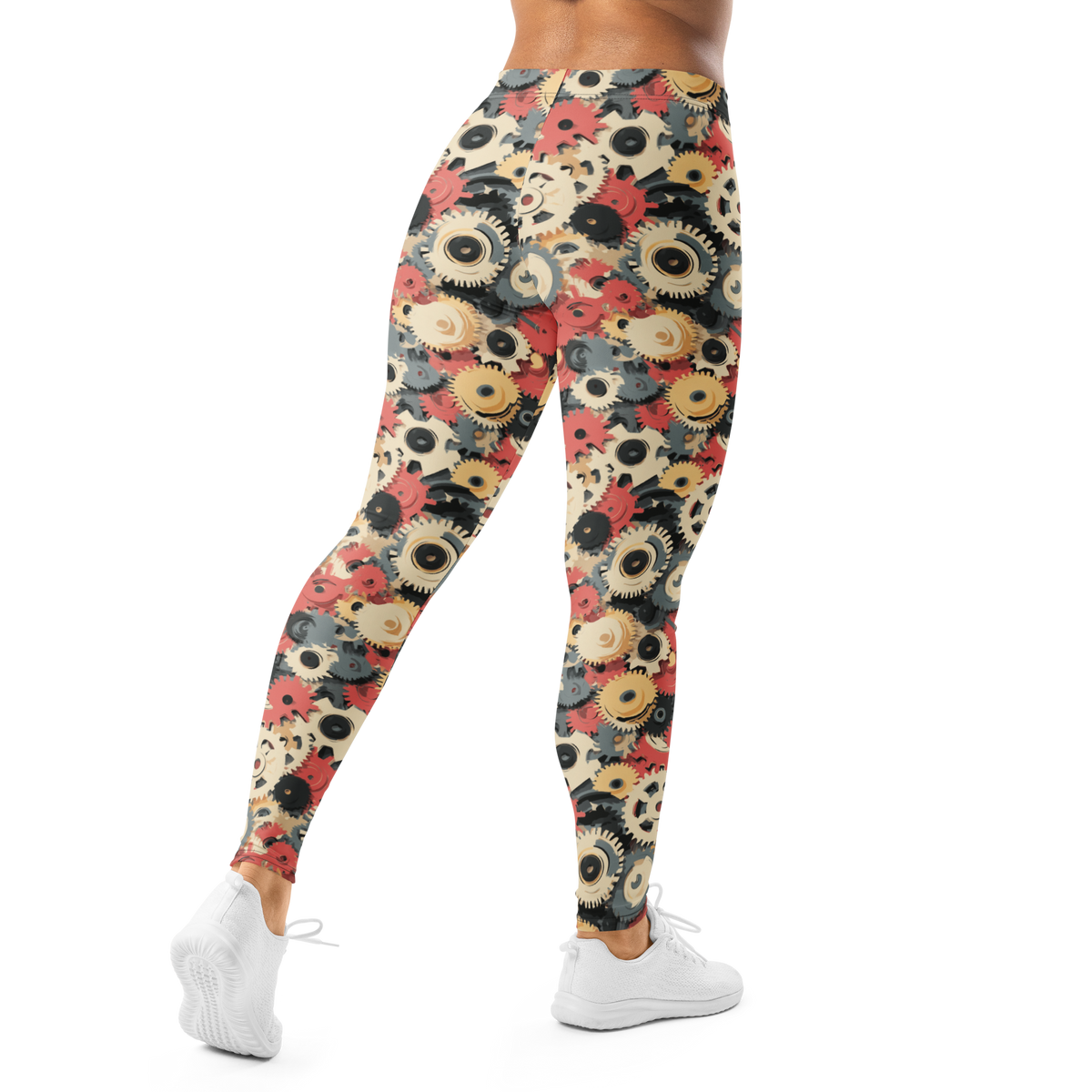 Coggetta Soft Current mid-rise comfort leggings, back view.