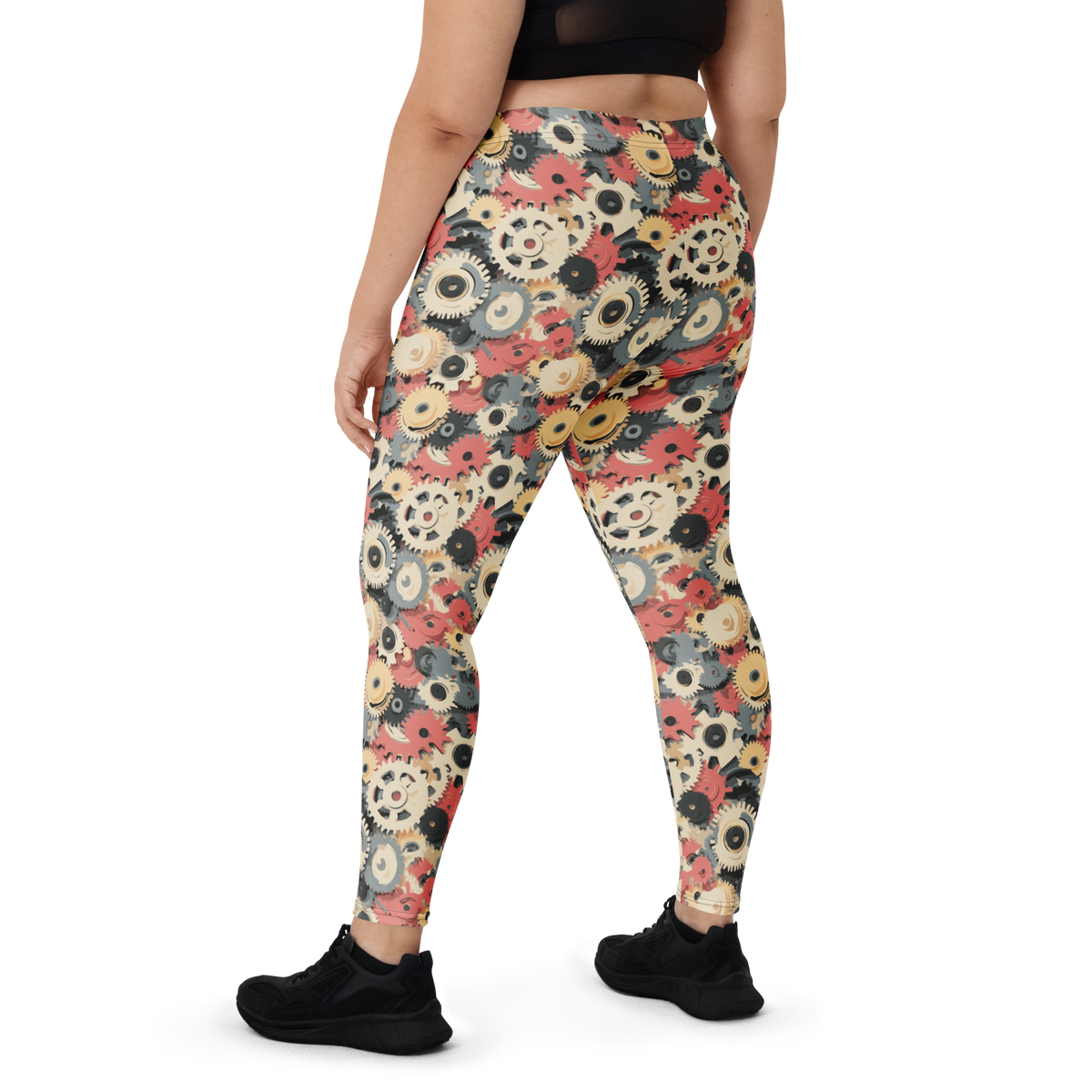 Coggetta Soft Current mid-rise comfort leggings, oversize-fit back view.