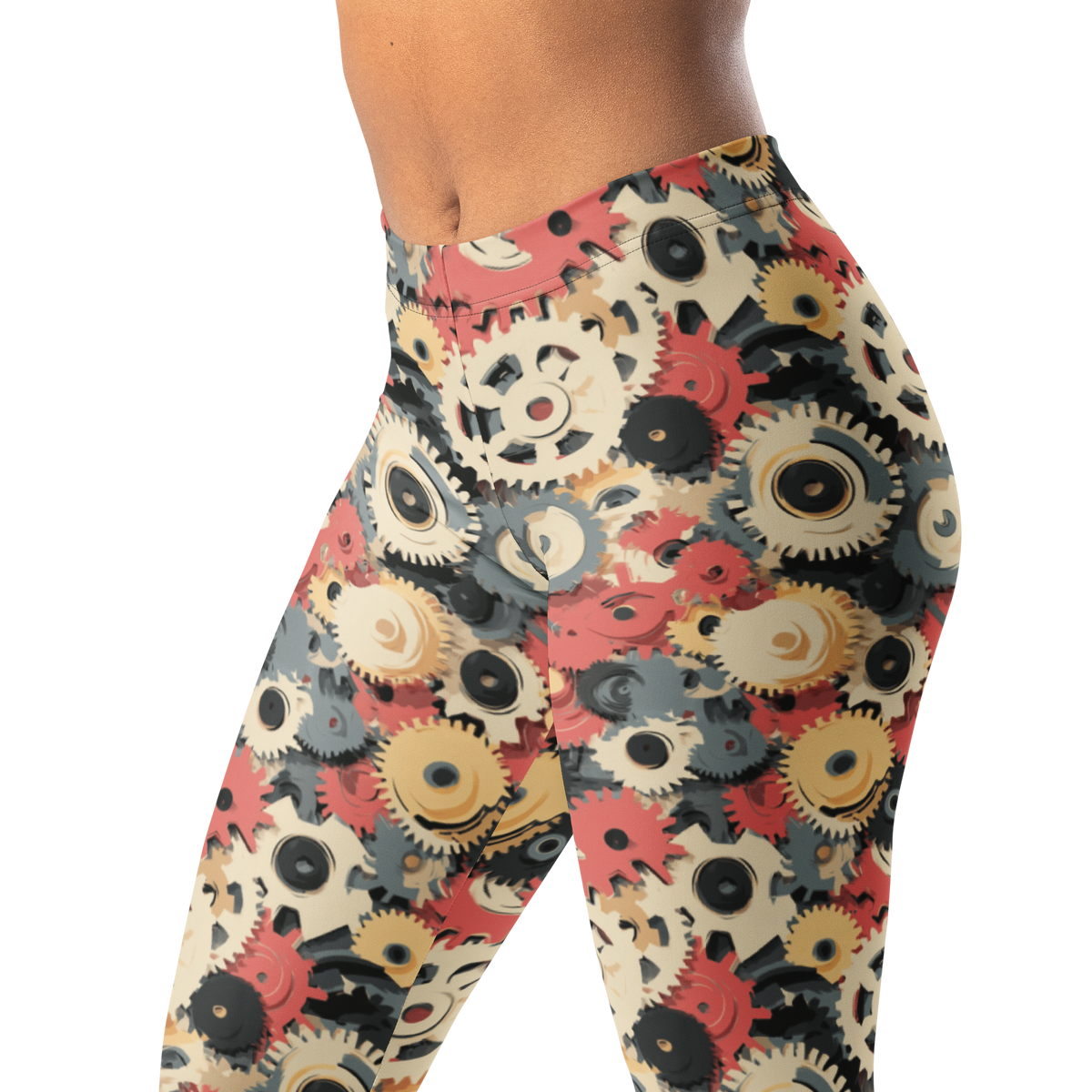 Coggetta · Soft Current mid-rise everyday leggings, waistband and pattern detail.