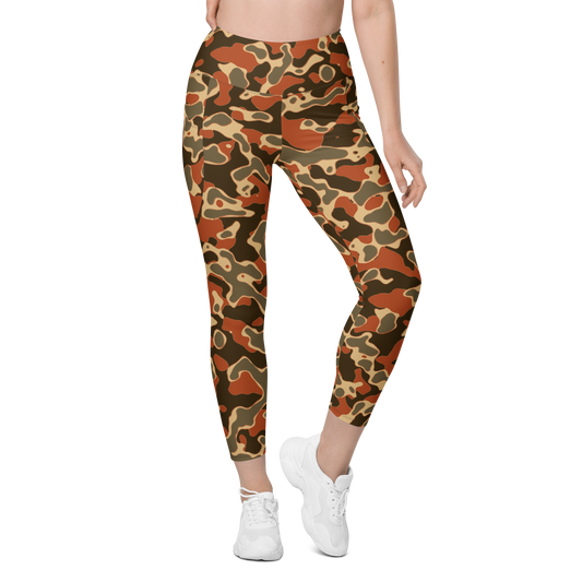 Copse Fall 1 high-waisted pocket leggings, front view.