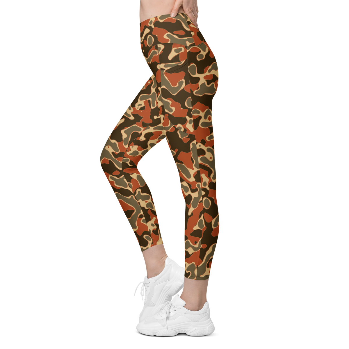 Copse Fall 1 high-waisted pocket leggings, movement view.