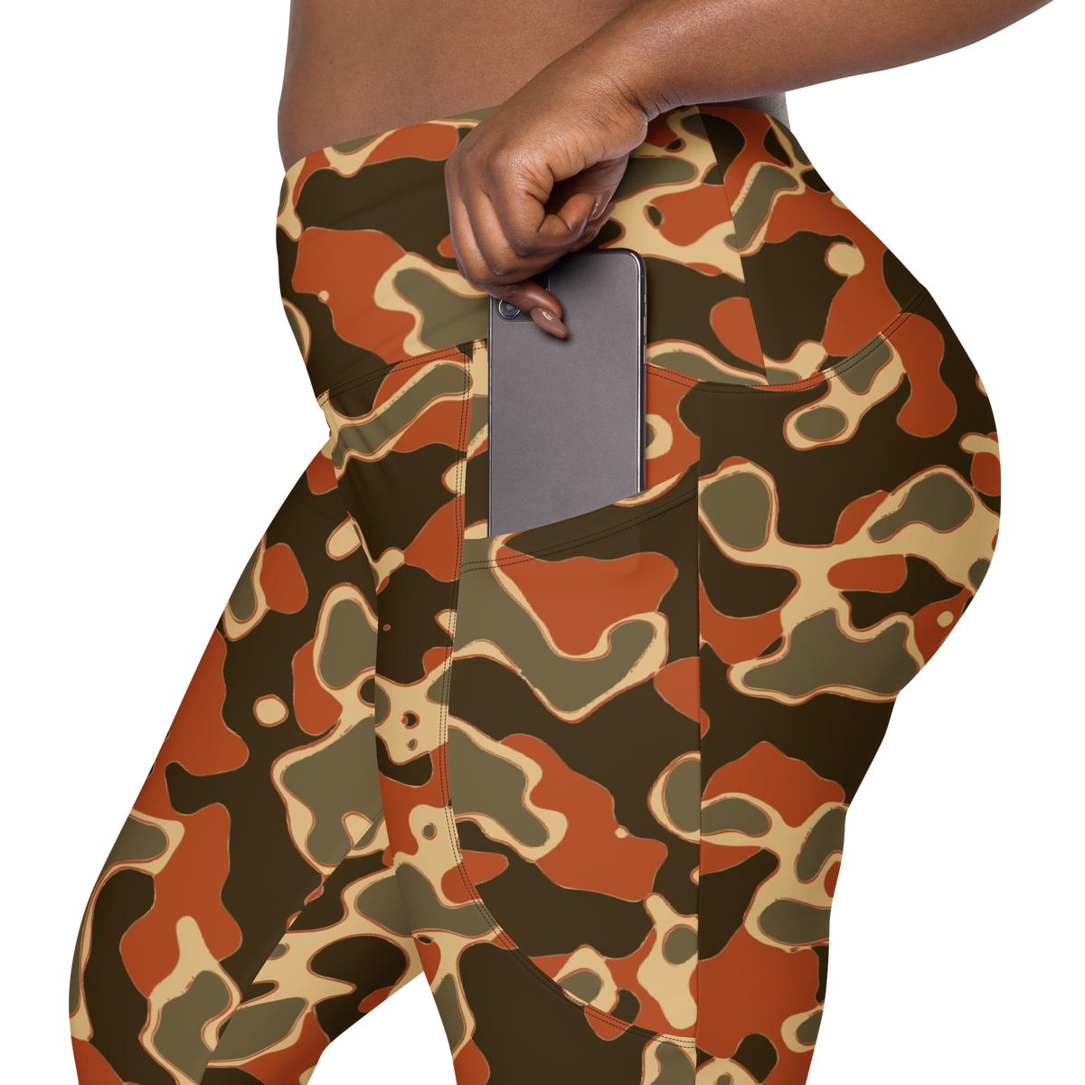 Copse Fall 1 high-waisted pocket leggings, rear pocket detail.