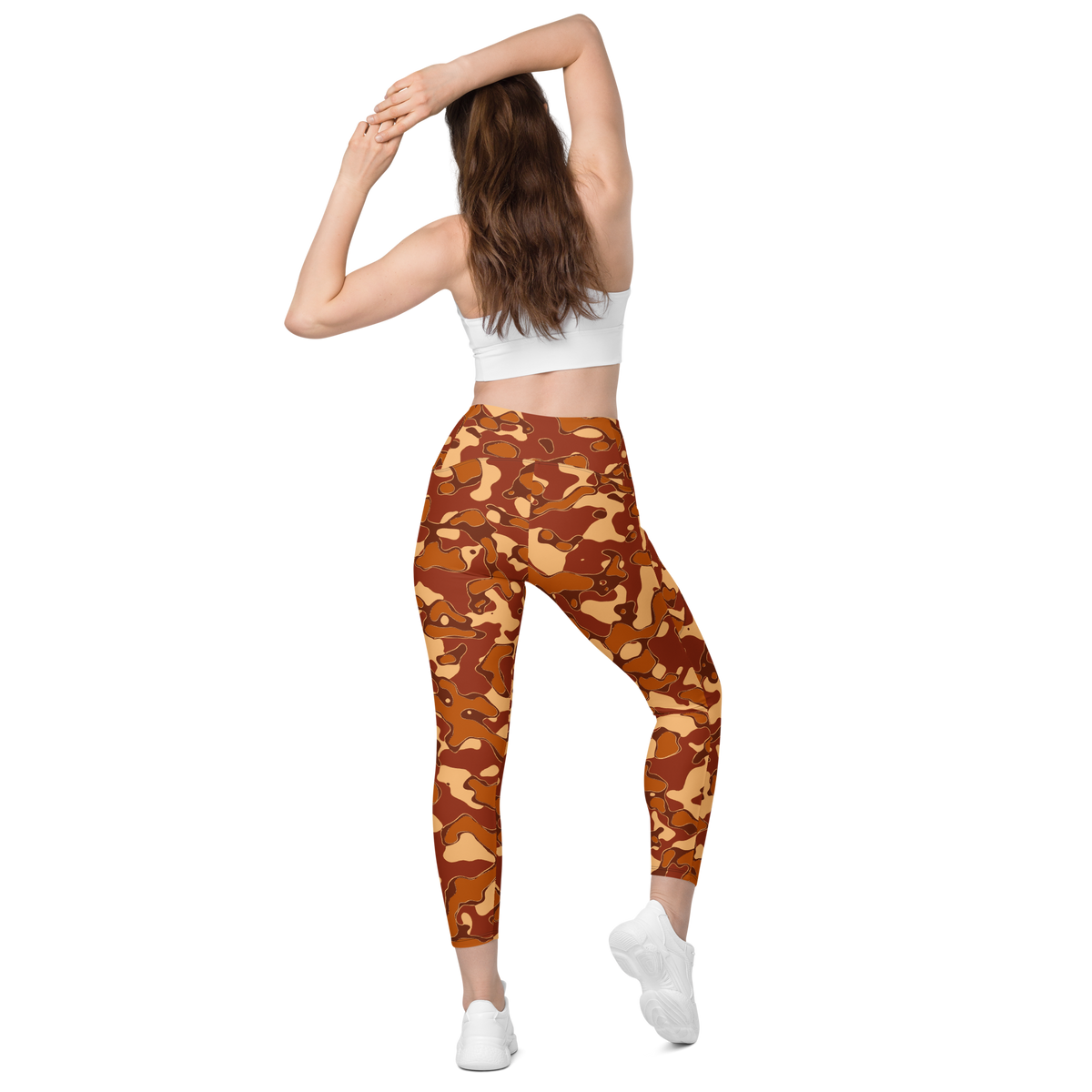 Copse Fall 4 high-waisted pocket leggings, back view.