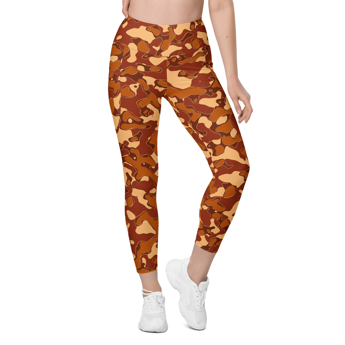 Copse Fall 4 high-waisted pocket leggings, front view.