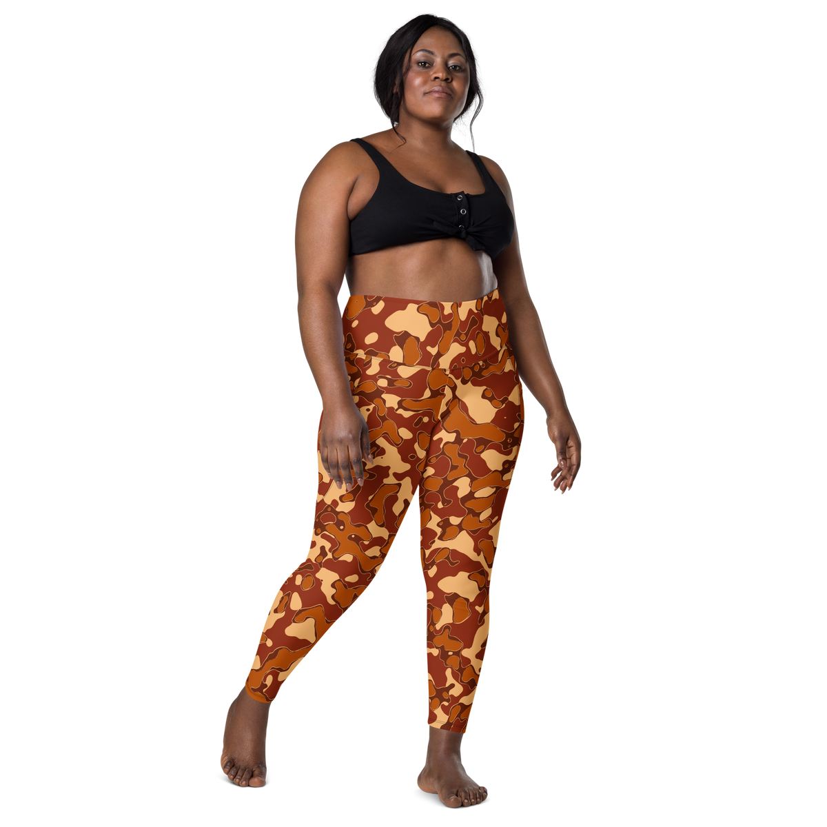 Copse Fall 4 high-waisted pocket leggings, larger-model front view.