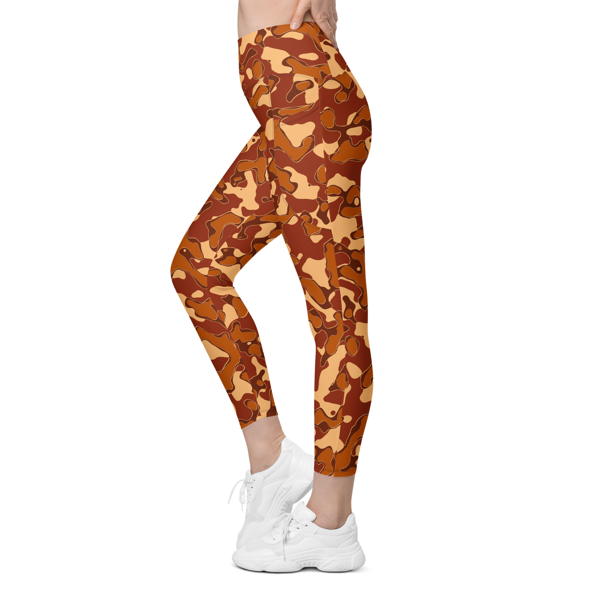 Copse Fall 4 high-waisted pocket leggings, movement view.