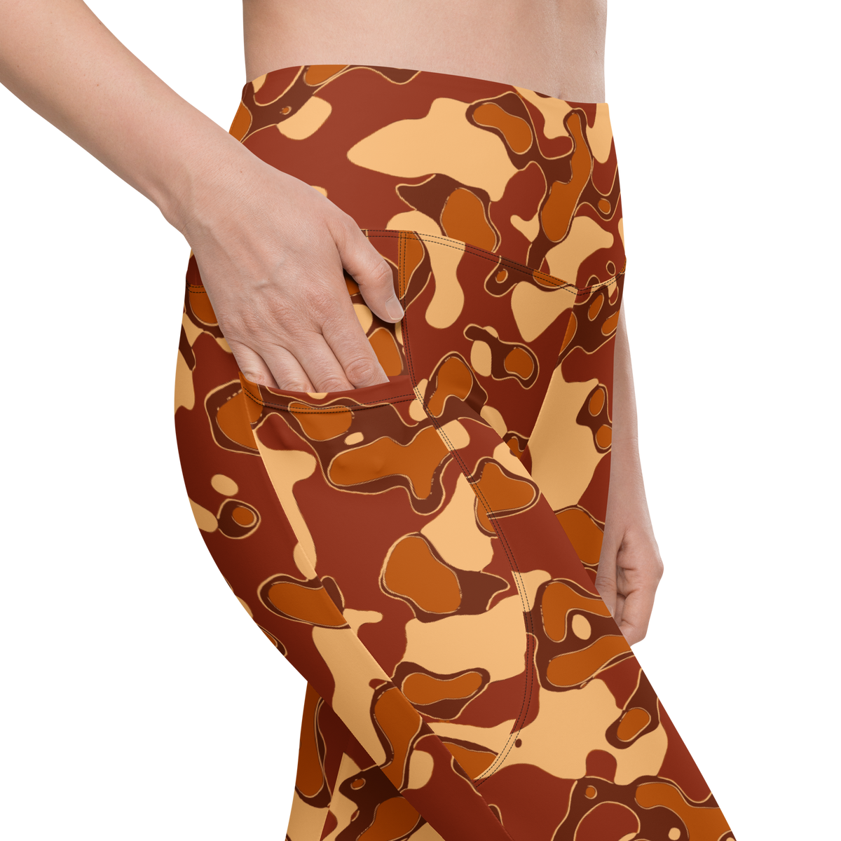 Copse Fall 4 high-waisted pocket leggings, pocket detail.
