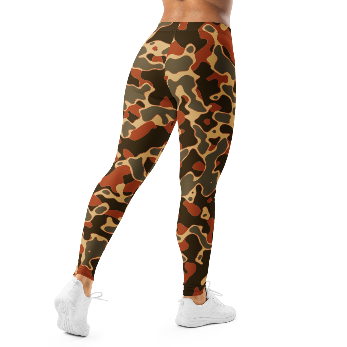 Copse Fall mid-rise comfort leggings, back view.