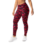 Cutto · Purple mid-rise everyday leggings, left-front view.