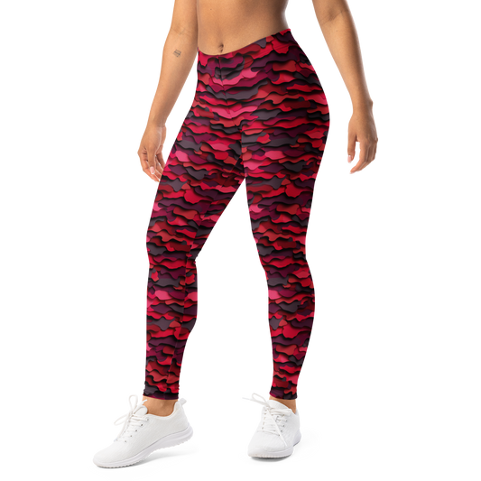 Cutto · Purple mid-rise everyday leggings, left-front view.