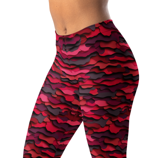 Cutto · Purple mid-rise everyday leggings, waistband and pattern detail.