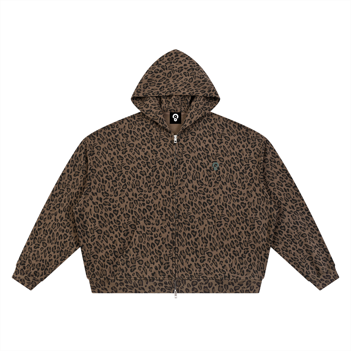 Camo Line — Leopard Waffle Full-Zip Hoodie