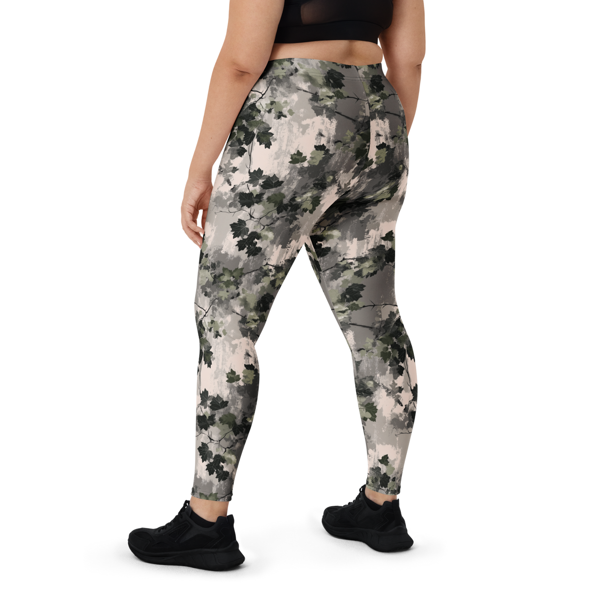 Detrita Urban camouflage mid-rise comfort leggings, oversize-fit back view.
