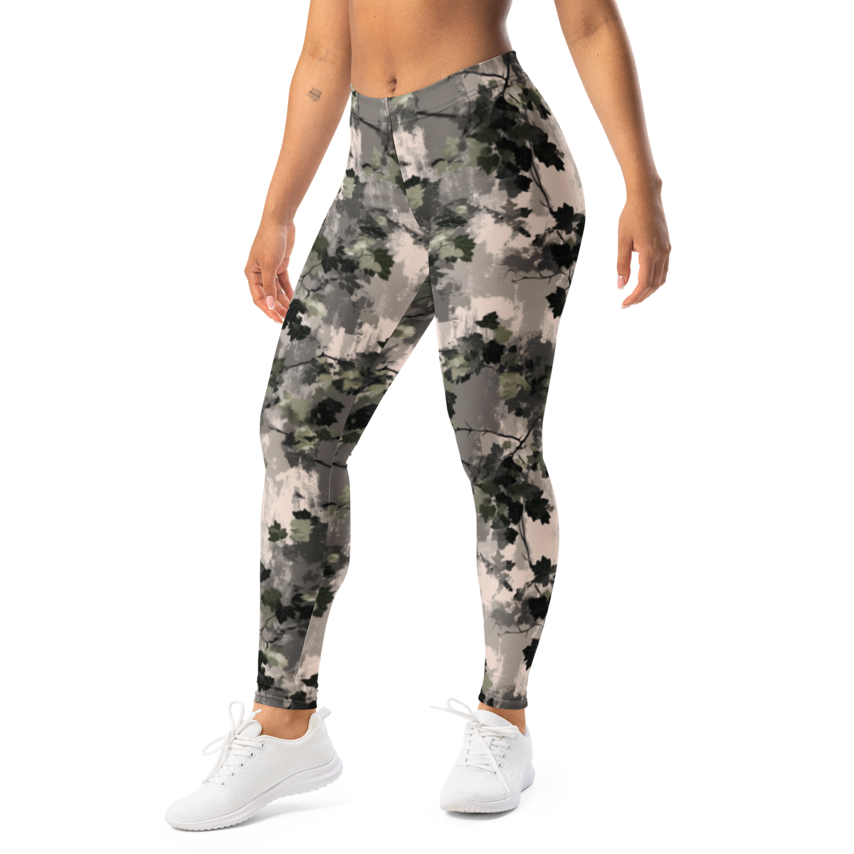 Detrita · Urban mid-rise everyday leggings, left-front view.