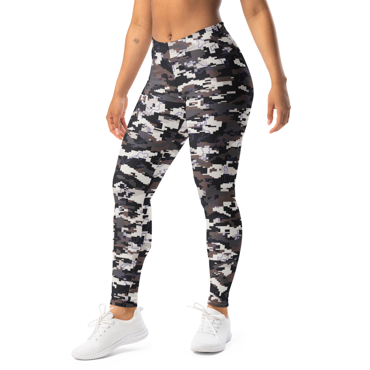 Digita Contour Static Very Peri mid-rise comfort leggings, left-front view.