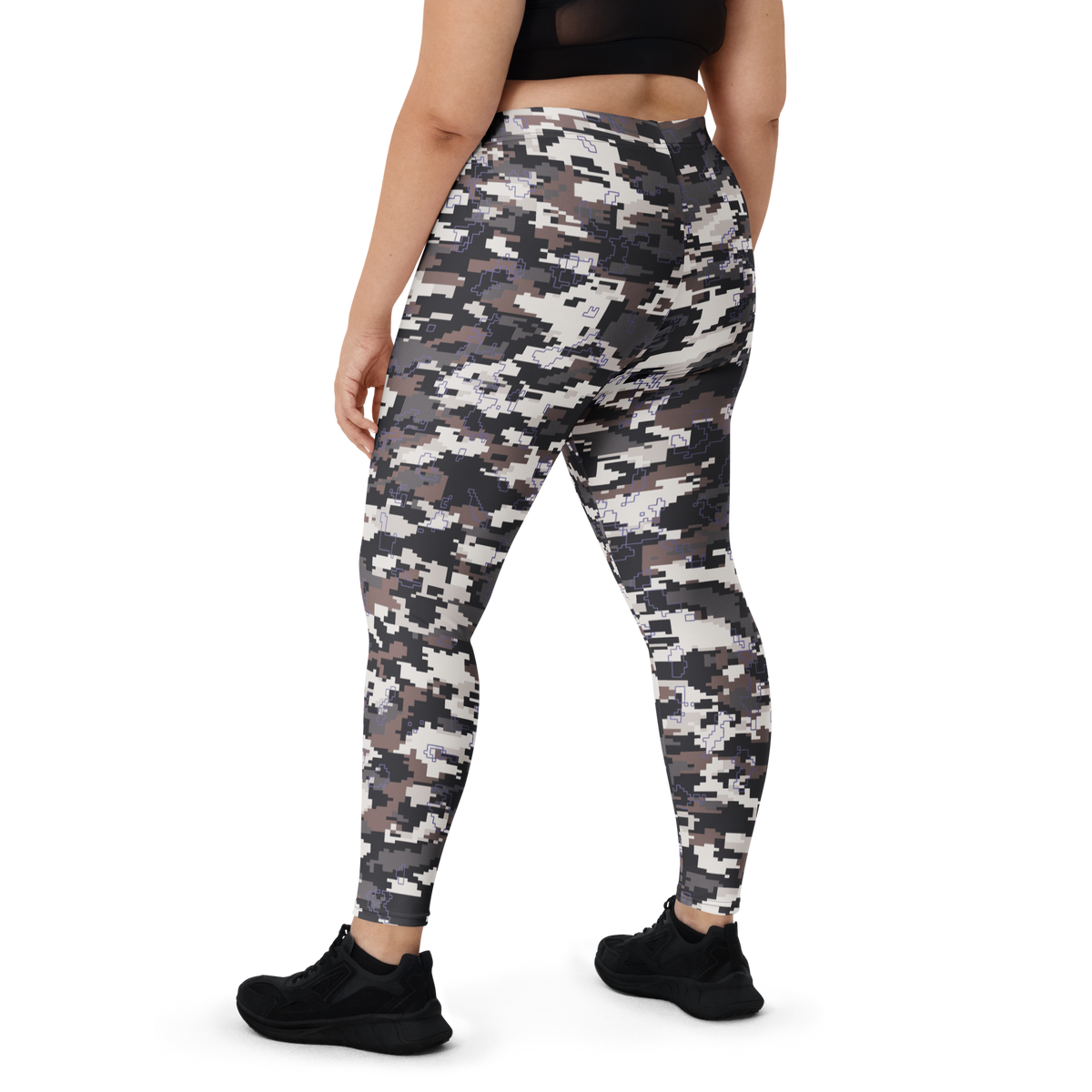 Digita Contour Static Very Peri mid-rise comfort leggings, oversize-fit back view.