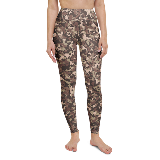 Digita · Relaxed Elegance high-waisted yoga leggings, straight front view, barefoot.
