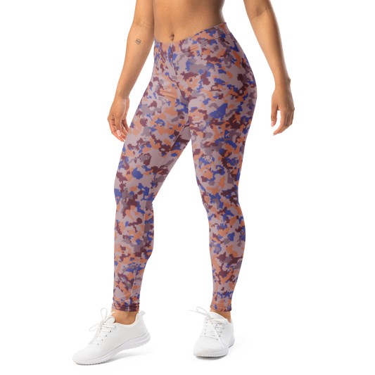 Digita · Very Peri · 3 mid-rise everyday leggings, left-front view.