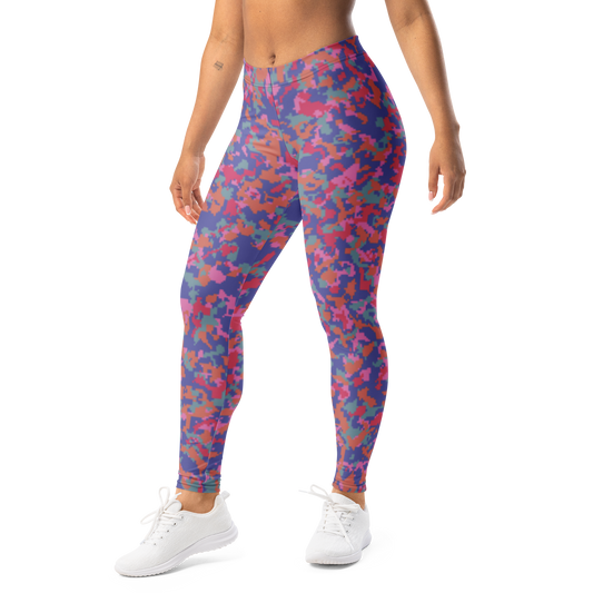 Digita · Very Peri · 4 mid-rise everyday leggings, left-front view.