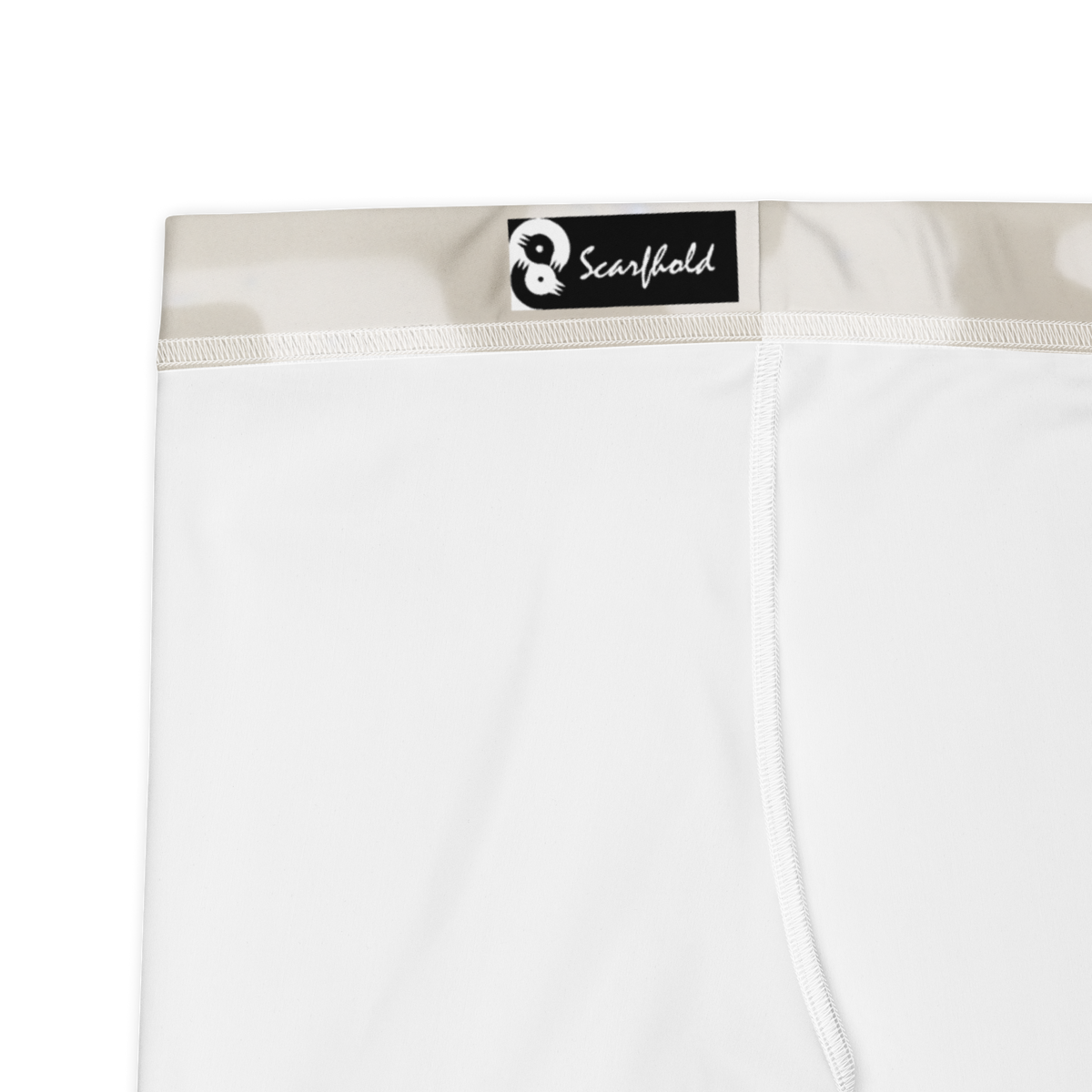 Digosta Beige camouflage mid-rise comfort leggings, fabric and construction details.