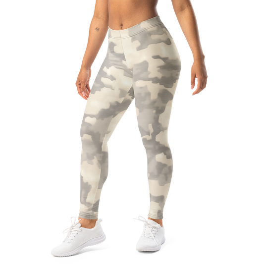 Digosta — Diffusion · Beige mid-rise everyday leggings, left-front view.